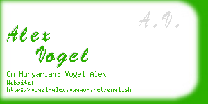 alex vogel business card